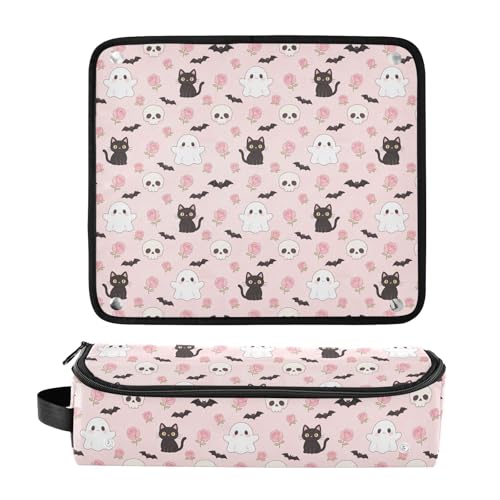 Organizador 2 en 1 para herramientas de cabello y tapete resistente al calor con cierre grande para planchas de pelo y otros accesorios miniatura 3