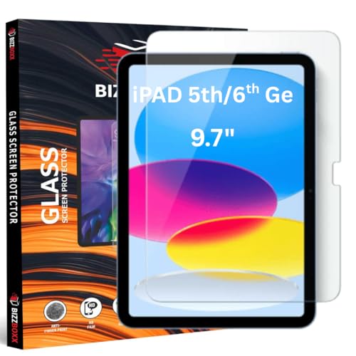 Image of Tempered Glass Full Screen Protector For Apple iPad 6th / 5th Gen 9.7 Anti-Scratch & Smudge Proof (Transparent) (Pack Of 1)