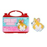 GAMAGO Corgi Butt Adhesive Bandages – 20 Count Cute Dog Bandages in Travel Case, Individually Wrapped, Sterile & Latex-Free, Funny First Aid Supplies for Kids & Adults