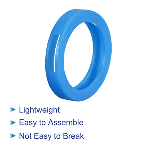 PATIKIL Key Cap Cover Rings, 20Pcs 28mm Keys Identifier Coding Tags Silicone Sleeve for Office House Apartment Blue - Image 4