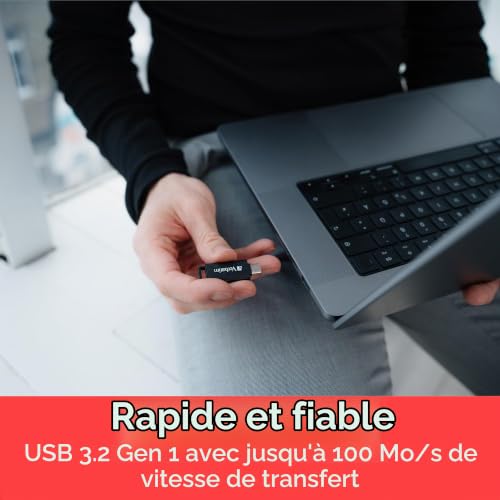 USB Drive 3.2 Gen 1 128 Go Retractable USB-C