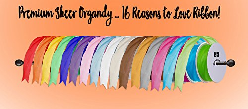 Jillson Roberts Bulk 1-1/2-Inch Sheer Ribbon, Pastel Blue, 100 Yard Spool (Bfr3201) #TOP1