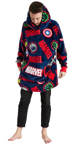 Marvel Weihnachtspullover 21 Marvel Herren-Kapuzenpullover, übergroßer Fleece-Hoody, Marvel,...