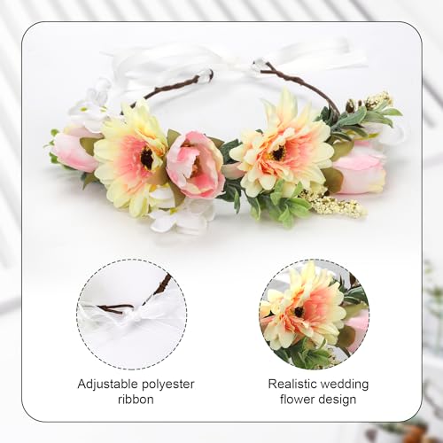 Hunde Hochzeitsblumenhalsband, Hundehochzeitskranz Schleife Haustier Blumenhalsband Blumenkranz Florale Hundekleidung Foto Requisiten Ring für Hunde Haustier Hochzeitsdekoration