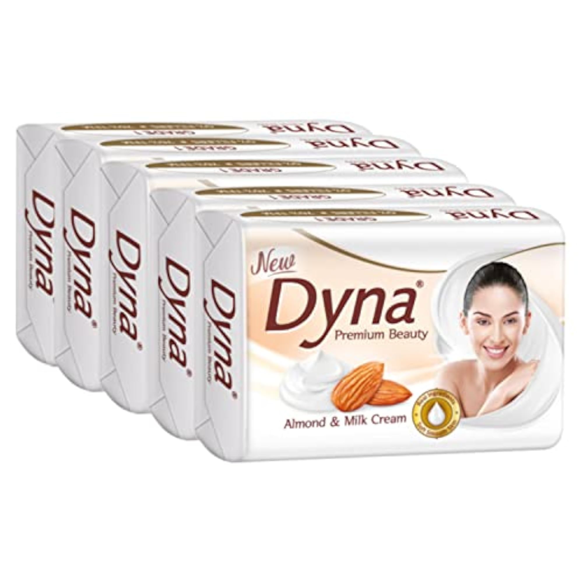 Milk Cream & Almond Oil Extracts Bathing Soap Pack of 5