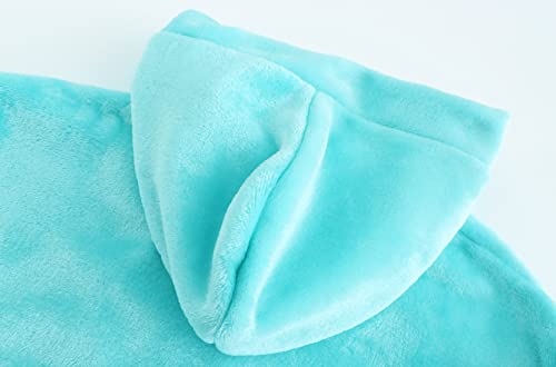 Image of Kids Hooded Bathrobe Girls Soft Plush Hooded Flannel Pajamas Sleepwear Boys Spa Robe