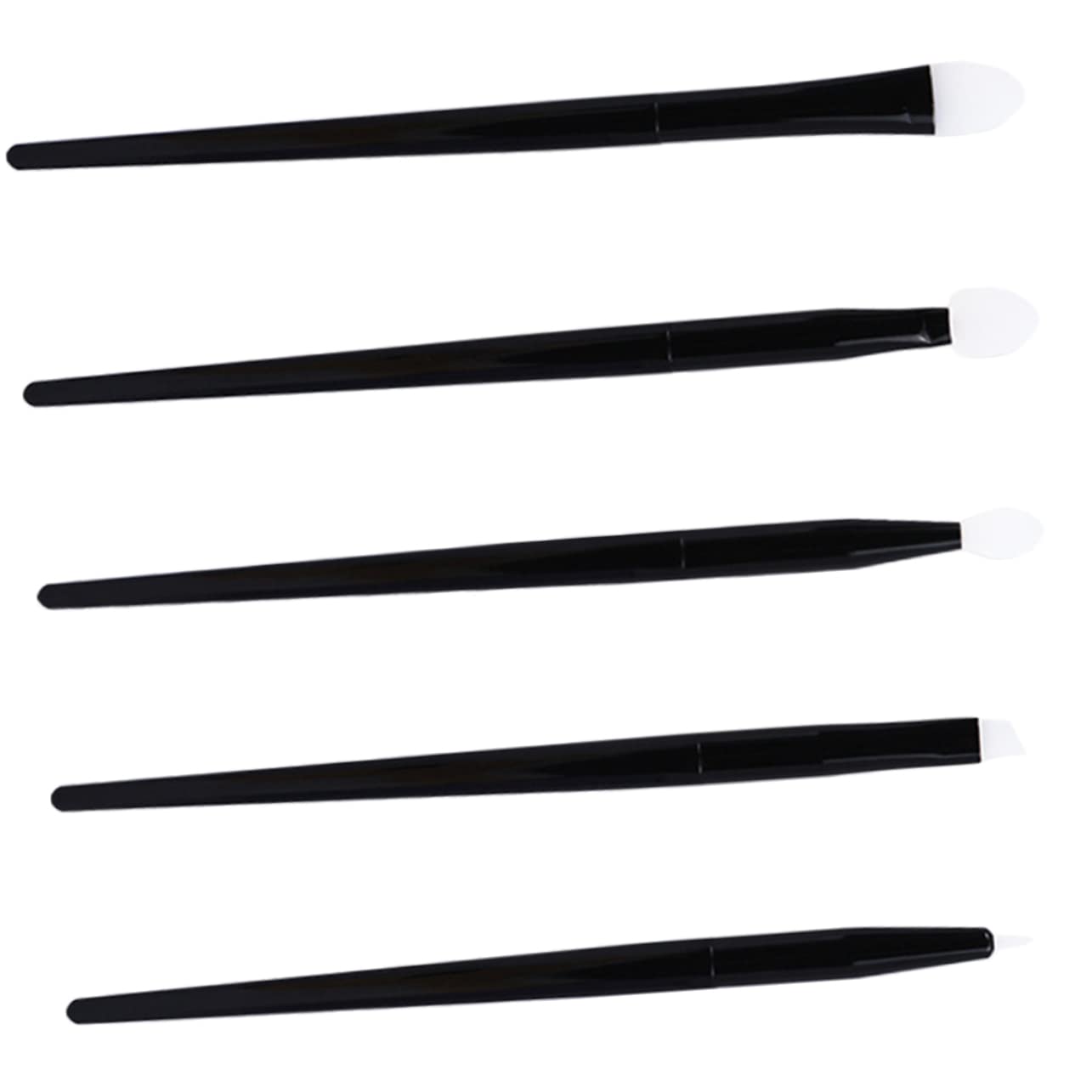 Healeved Set Di 5 Pennelli Per Il Trucco Degli Occhi E Delle Sopracciglia Applicatore Per Rossetto in Silicone Strumenti Per Il Trucco Set Di Pennelli Da Viaggio Compatti