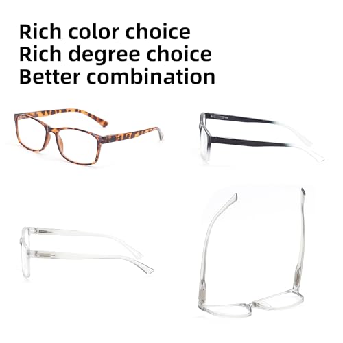 Foxmook 4 Pack Stylish Blue Light Blocking Reading Glasses thumb #2