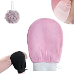 CheekyGlo Exfoliating Glove, Cheekyglo Silk Exfoliating Mitt, CheekyGlo Glove, CheekyGlo Exfoliating, Exfoliating Mitts for Dead Skin Remove (C)