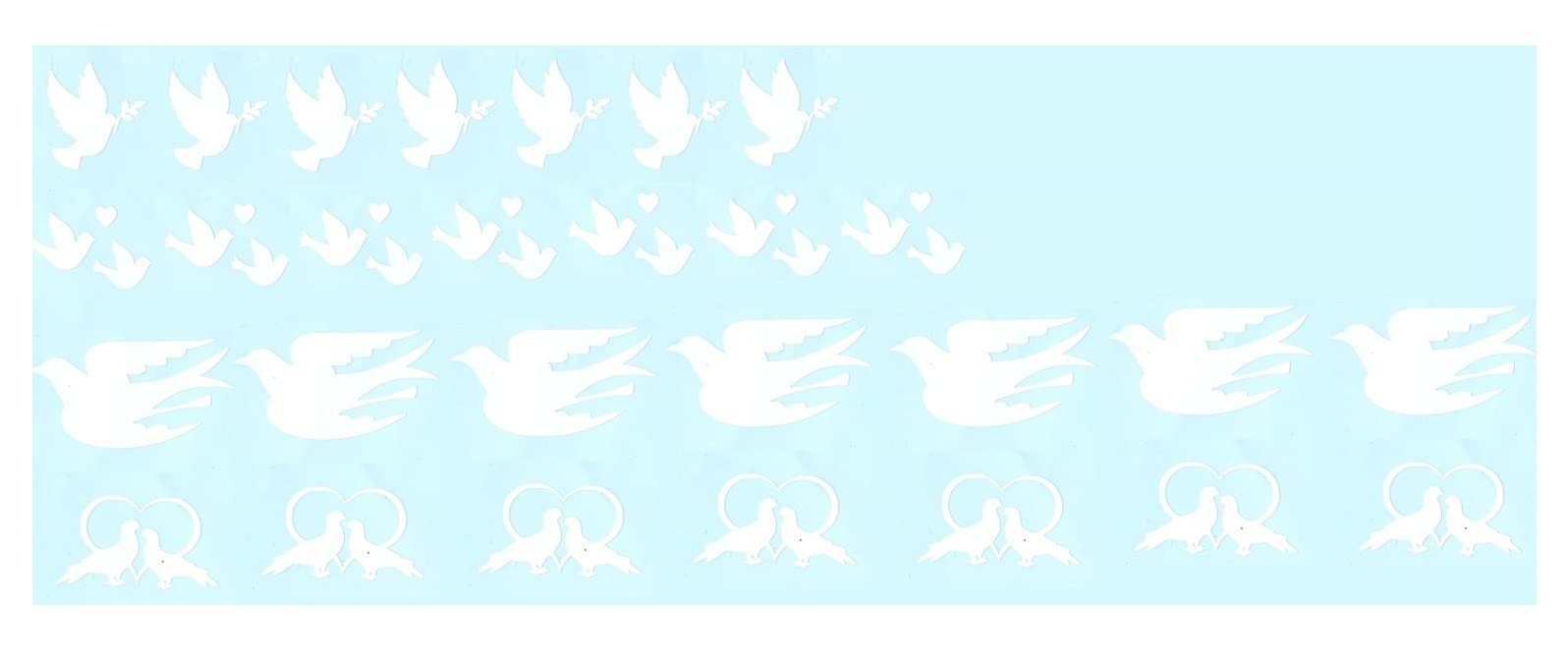 Kaz Creations Dove Vinyl Stickers White Dove Bird Collection (Dove Vinyl Stickers White)