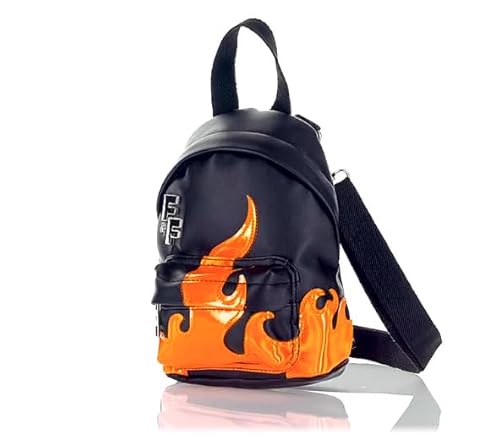 Bioworld Fast & Furious Embroidered Flames & Logo Black Mini Crossbody Bag
