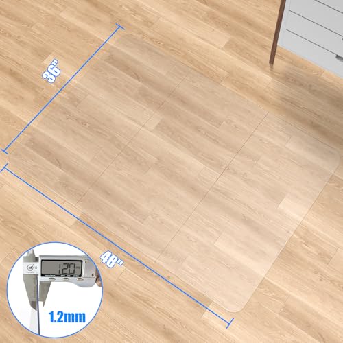 image for Placoot Heavy Duty Crystal Clear Office Chair Mat for Hardwood & Carpe