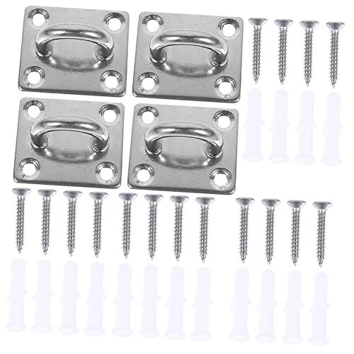 Luxshiny 4Pcs Sturdy Ceiling Hooks for Hanging Fans Hammocks and Wind Chimes Stainless Steel Ceiling Hangers with Easy Installation for Home Use