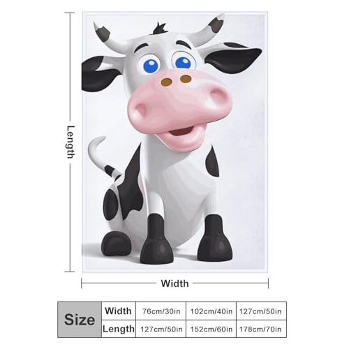 Couverture flanelle vache 127x177 cm plaid canapé doux quatre saisons