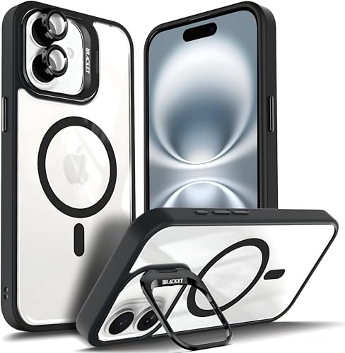 Image of Dsynk Gear Case for iPhone 16 Plus | Compatible with Mag-Safe | Built-in Stand & Lens Protector | Anti-Yellowing, Scratch-Resistant, Crystal Clear Back Cover