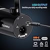 Feelworld PM1 XLR/USB Dynamic Microphone for Podcast Recording, Gaming PC Computer Mic with RGB Light, Mute, Headphones Jack, Desktop Stand, XLR Cable for Studio YouTube VoiceOver #3