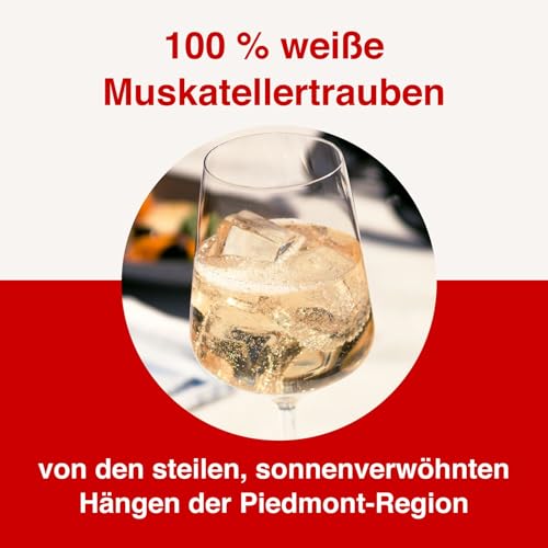 MARTINI Asti Schaumwein, 7,5% vol., 75cl / 750ml, halbsüßer italienischer Schaumwein