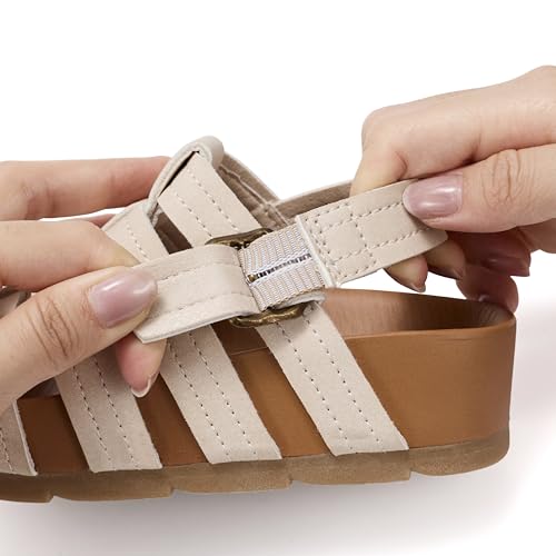 Image of Project Cloud Kids Sandals for Girls - Girls Sandals with Adjustable Buckle Closure, Comfortable Plush & Soft Insole w /Wedge Design Non-Slip Outsole