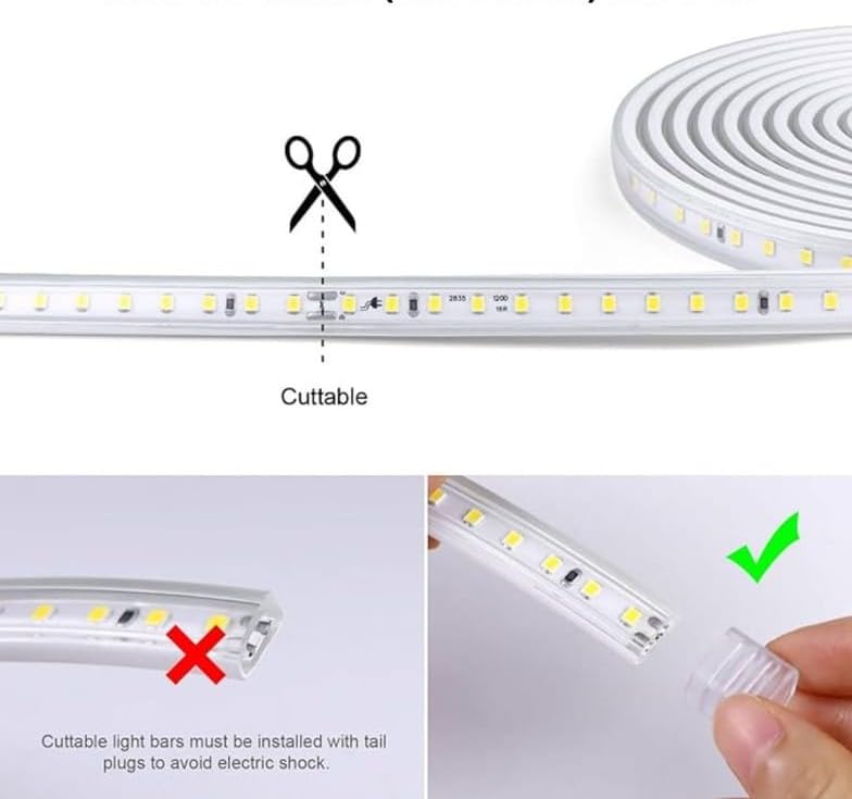 Image of V.E.S.P.A SMD LED Strip Lights Waterproof Lighting for Home Wall Decor & Interior Decoration | Perfect for Diwali Lighting | | Wedding | Events | Strip Lights | (Green, 45 Meter)