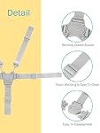 High Chair Straps, High Chair Harness Replacement, 5 Point Harness Safety Strap Belt with Buckle for Stroller High Chair Pram Buggy Children Kid(Gray)