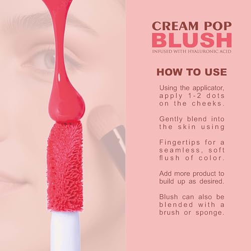 Image of Love Earth Cream Pop Blush - Magnora| Hyaluronic Acid | Smooth, Lightweight, Long-Lasting | Dewy Finish, Easily Blendable| Everyday Natural Glow | Suitable for All Skin Types -2ML