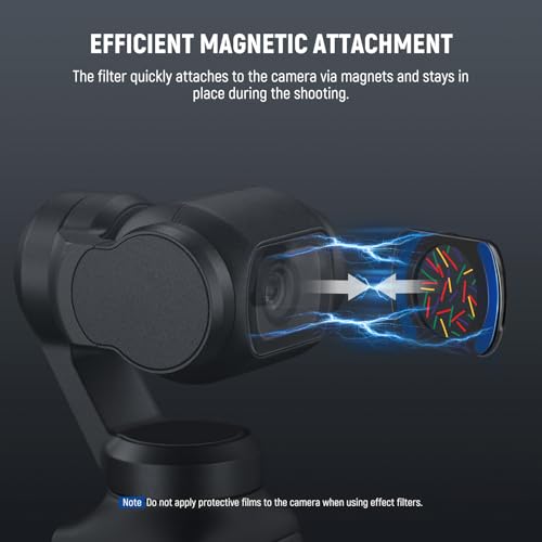 NEEWER Rainbow Star Lens Filter Compatible with DJI Osmo Pocket 3 / Pocket 4 / Xtra Muse, Magnetic HD Starlight Gimbal Camera Effect Filter + Screen Protector Accessories, FL-C36 - image 7
