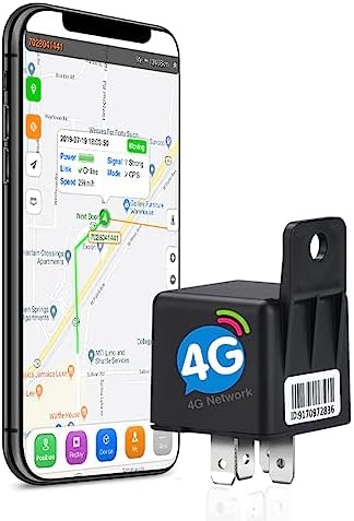 SinoTrack 4G GPS Tracker for Vehicles,Vehicle Device Locator Car Relay Tracker Real Time ST-907L Hidden Location Device with No Monthly Fee Tracking System for Car Motorcycle Truck Taxi