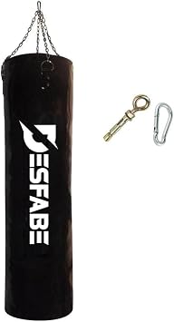 Boxing Star 120x32 Cm Chain Boxing Sand Bag Black + Hanger Apparatus