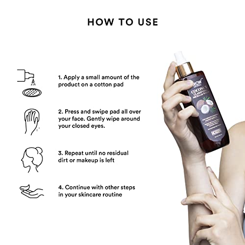 Wow Skin Science Coconut Micellar Water, Cleansing And Makeup Remover For Dry, Oily, Sensitive, Acne Prone Skin, Calming & Hydrating, Refreshing Beauty Product – Daily Use 200Ml (6.8 Fl Oz) #TOP4