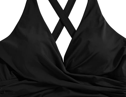 Miniatura 7 de coastal rose Women's Tankini Swimsuits Twist Tummy Control Swim Top with Shorts Two Piece Bathing Suits