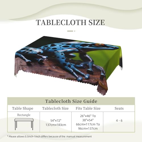 Nappe rectangulaire motif grenouille bleue imperméable et lavable - 6