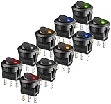 【Diseño de seguridad】 El interruptor de presión circular tiene un diseño SPST de 2 polos (encendido / apagado) y 3 polos, con LED conectado a tierra, lo que puede brindarle una excelente seguridad.