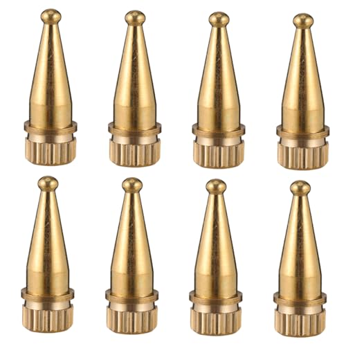 Mikikit 8pcs Speaker Copper Feet Speaker Copper Support Speaker Stand Metal Speaker Spike Turntable Speakers Speaker Spike Stand Speaker Feet Speaker Base Pad Audio Copper Nail