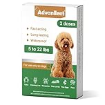 Natural Spot on Flea and Tick Treatment for Dogs, Flea and Tick Prevention for Dogs, Dog Flea Treatment, Fast Acting & Waterproof, 3 Pipettes (2-10kg Small Dogs)