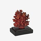 País de origen: china Better & Best 2501345 Figura resina coral rojo peana negra de resina, color: rojo, Medidas: 9x6,5x11