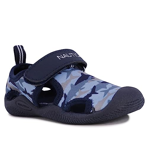 Image of Nautica Kids Water Shoes for Boys Girls Toddler Quick Dry Swim Shoes Aqua Socks Beach Pool Closed Toe Barefoot Summer Watershoes for Toddlers Size 5-12
