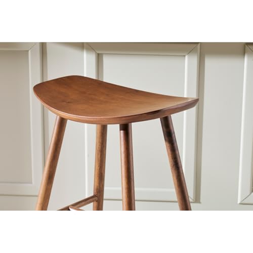 Sgabelli Da Bar In Noce H65 Cm (Set Di 2) Demory - 5