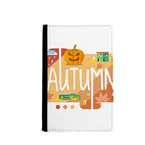 Étui portefeuille de voyage passeport motif automne multicolore 3.7x5.8 inch