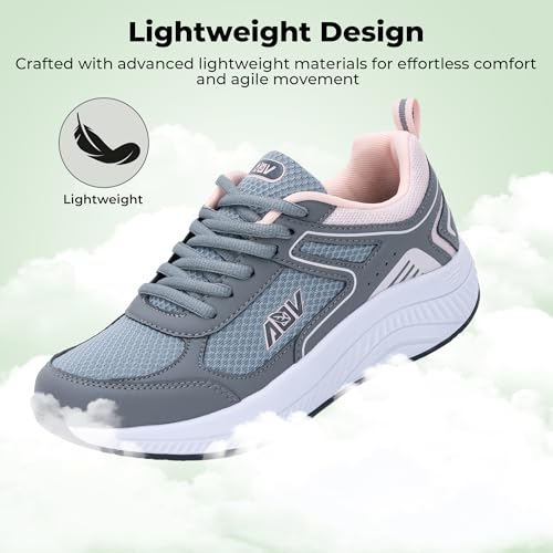 GyeBea Womens Arch Support Walking Shoes | Orthotic Plantar Fasciitis Sneakers for Pain Relief | Lightweight Tennis Shoes GrayPink Size 8 by GyeBea - Used condition - Image 4