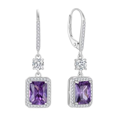 Fj Pendientes Colgantes De Corte Princesa Plata De Ley 925 Pendientes Palanca Con Piedra De Nacimiento Febrero Amatista Pendientes Para Mujer Fj Pendientes Colgantes De Corte Princesa Plata De Ley 925 Pendientes Palanca Con Piedra De Nacimiento Febrero Amatista Pendientes Para Mujer