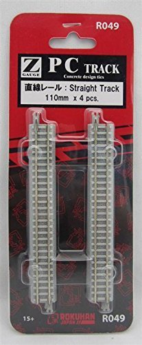 Piste droite Rokuhan Z Scale R049 traverses béton 110 mm pour extension
