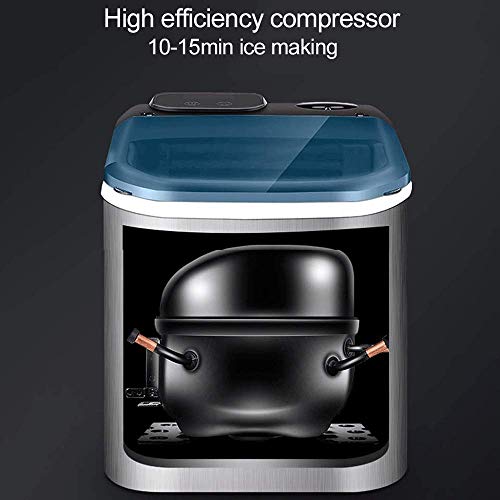 MHGD Eiswürfelbereiter Automatische Eisbereiter, Edelstahl-Arbeitsplatte, selbstreinigende tragbare Eismaschine, 100 W… – Bild 5