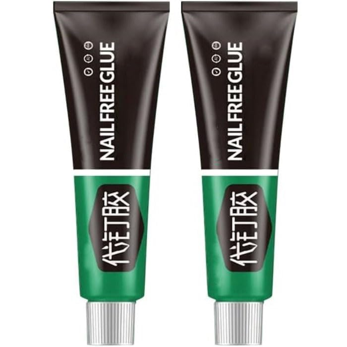 Makena 2Pcs All-purpose Glue, Super Glue All Purpose Adhesive, Nail-free Glue Adhesive Sealant Quick-drying No-punch Adhesive Universal Strong Glue for Resin Ceramic Metal Glass