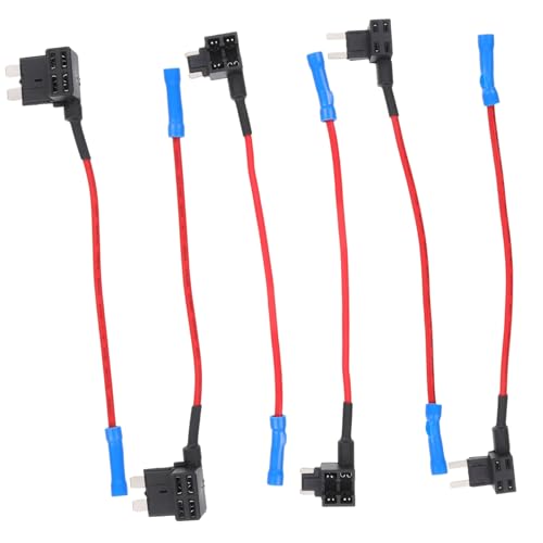 LIFKOME 6 piezas Portafusibles Línea para Automoción de Fusibles Mini y Medianos con Terminales Protección Segura para Conexiones Eléctricas de Vehículos Compatible con Fusibles Estándar