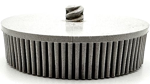 Image of 10 Pack 3 inch 120 Grit White R-Type Bristle Disc | Ceramic-Aluminum Oxide Abrasive Bristle Disc with Quick Change Roll Lock | White | Pack of 10