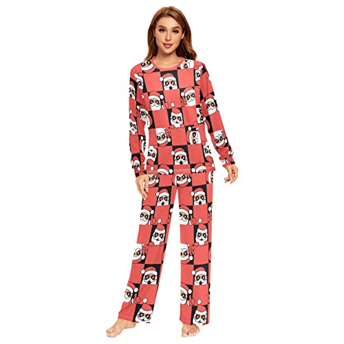 Jhkku Men's Pajama Set Santa Claus Plaid Adult Pajamas Couple Pajama Sets For Men And Women Soft Lightweight Pjs Set Xxs #TOP1