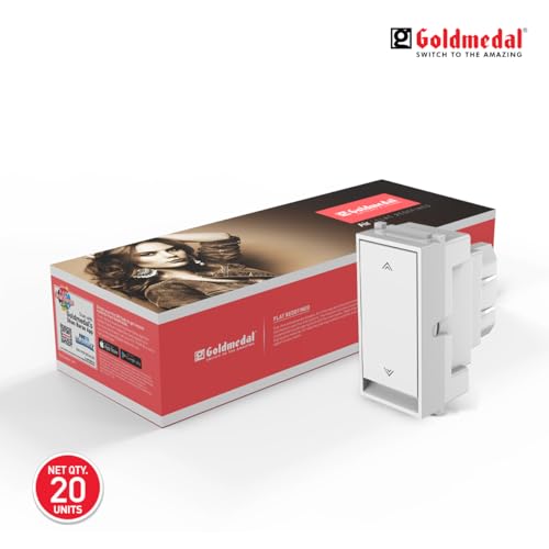 Image of Goldmedal Air Aero 10 Ampere Push Button 2 way Switch, White - (Pack Of 20)