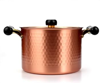 Amazon｜新光金属 両手鍋 素銅 22cm アンティック IH対応鎚目深型鍋 IH