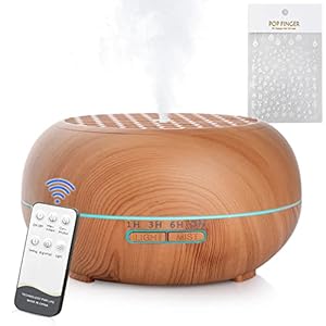 Simpeak Aroma Diffuser 550ml, Ultraschall Raum Diffuser Holz für ätherische Öle, Aromatherapie Düfte Luftbefeuchter mit…