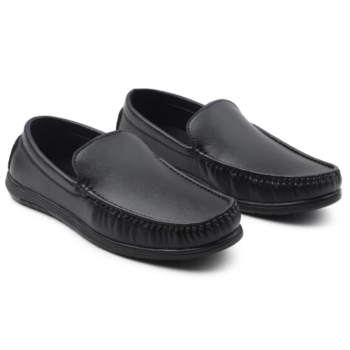 Image of Liberty Fortune CLASSIK-1E Loafer Shoes for Men - Brown, Black, Non-Lacing Casual Formal Slip-On Loafers Stylish Shoes Ideal for Office, Party, Wedding, Kurta - Comfortable Lightweight